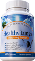 Healthy Lungs 120 Capsules - Improve Lung Function Breathe Better Stop Mucus Phlegm and Allergies Quickly. Get Relief Fast with Healthy Lungs an All Natural Lung Health Supplement