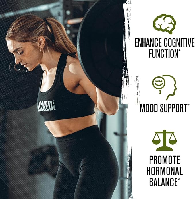 Jacked Factory Ashwagandha Gummies - KSM 66 Ashwagandha Gummies (600mg Per Serving) - Enhance Cognitive Function Boost Mood and Promote Hormonal Balance - 120 Gummies Cherry Splash