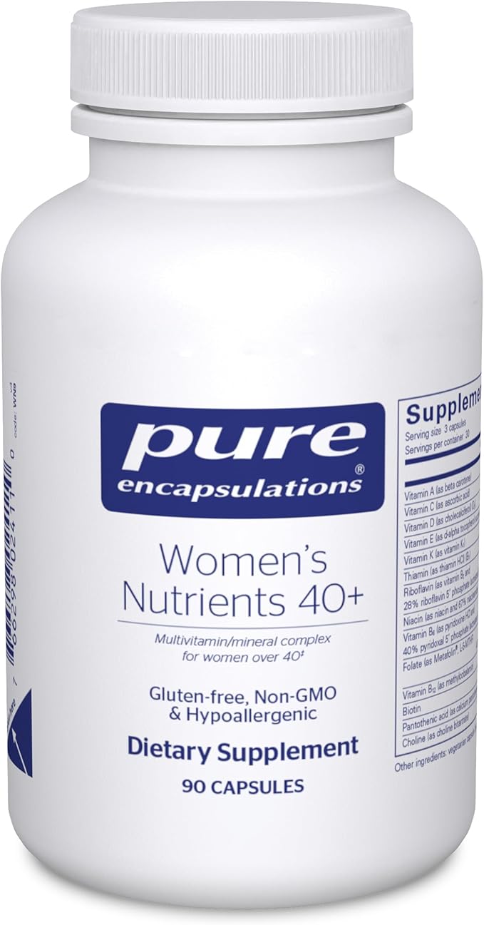 Pure Encapsulations Women's Nutrients 40+ - Multivitamin for Women Over 40 to Support Urinary Tract Health Breast Cell Health &amp Eye Integrity* - with Vitamin C E &amp A - 90 Capsules