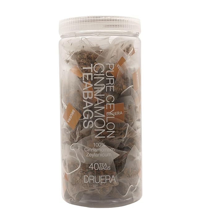 Cinnamon Tea Bags X 40 - filled with Alba the highest grade of Cinnamon and shipped from Ceylon by DRUERA