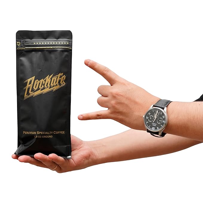 Rockafe Black - 8.8 oz Bag of Exquisite Peruvian Specialty Coffee - By Iky Store (Red and yellow Catuai) (2)