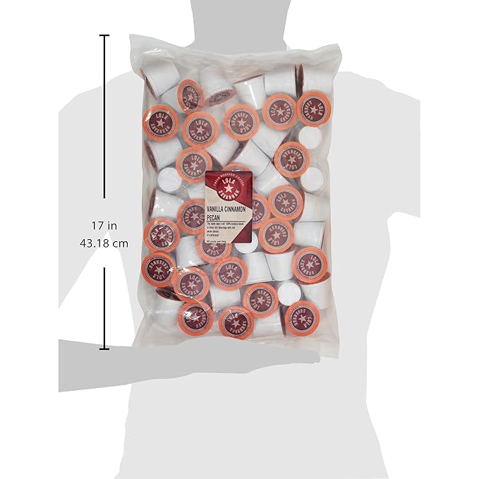 Lola Savannah Vanilla Cinnamon Pecan Caffeinated Coffee Pods Flavored Coffee in Pod Shaped Containers 50 Count