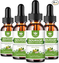 (4 Pack) Soursop Graviola Bitters Liquid Drops - Cell Support &amp Regeneration Immune Support Antioxidant 1800mg Soursop Extract High Absorption Sour sop Liquid Drops Natural Flavor 1 Fl Oz