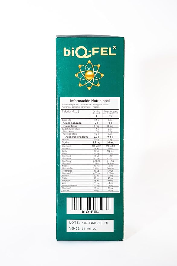 BIQ-FEL Natural Supplement - Chontaduro Guarana and Borojó Blend | 500ml | Daily Plant-Based Energy Support