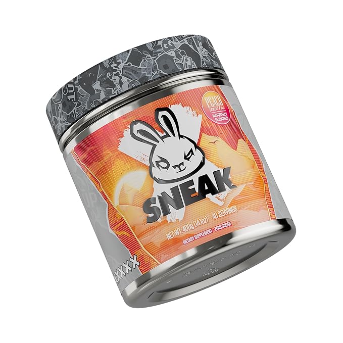SNEAK Energy Drink Powder | Peach Iced Tea | No Sugar. No Nasties. Just Natural Caffeine Focus-Boosting Nootropics | 40 Servings