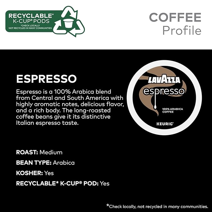 Lavazza Premium Coffee Variety Pack Keurig Single-Serve K-Cup Pods 60 Count (6 Packs of 10)
