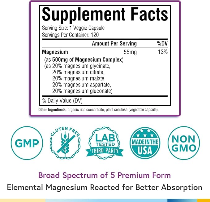 Terranics Multi Collagen Peptides Powder &amp 5-in-1 Magnesium Complex Supplement