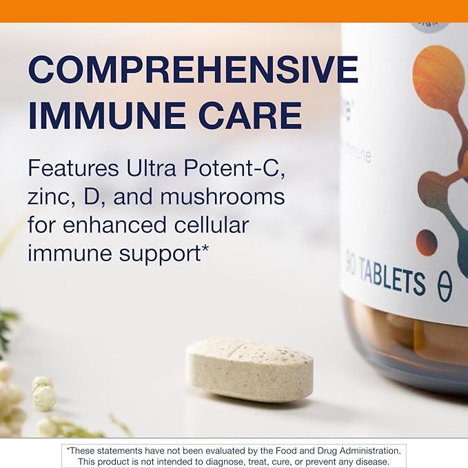 Metagenics ImmuCore - Immune Support with Vitamins C &amp D3 Zinc Selenium &amp Mushroom Extracts* - Antioxidant &amp Respiratory Support* - Non‑GMO Gluten‑Free - 90 Tablets