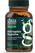 Gaia Herbs Astragalus Supreme - Immune &amp Antioxidant Support* - Herbal Supplement with Astragalus Root Schisandra Berry &amp Ligustrum - 60 Vegan Liquid Phyto-Caps (30 Servings)