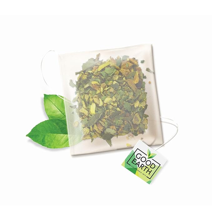 Good Earth Sensorial Blend Flavored Herbal Tea Ginger Turmeric and Lemon No Artificial Color No Preservatives 15 Bag (Pack of 5)