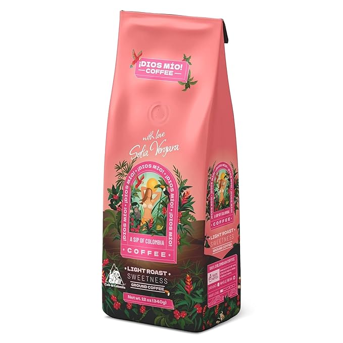 Dios Mio Coffee by Sofia Vergara Mixed Roast Ground Premium Colombian Coffee 12 Ounce Bag (Pack of 3)