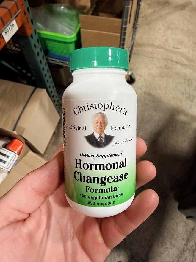 Christopher's Original Formulas Hormonal Changease Formula – 450 mg – 100 Vegetarian Capsules – Herbal Menopause Support