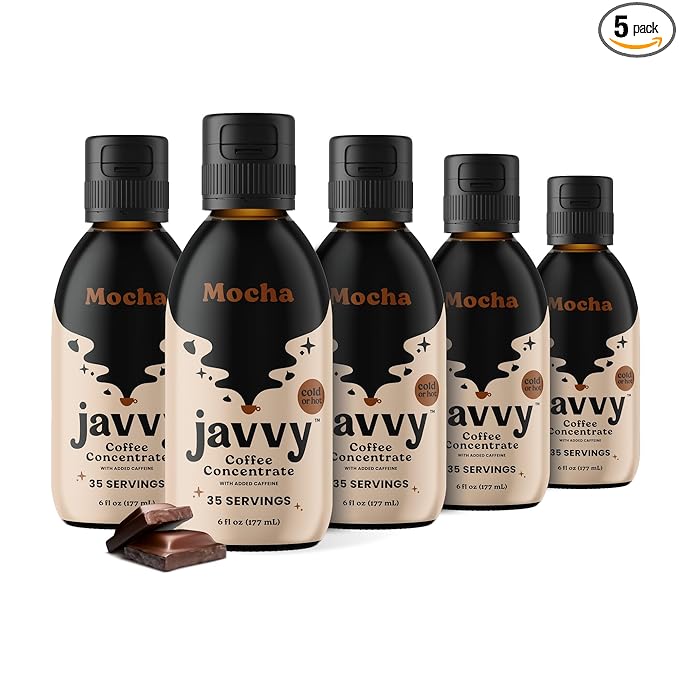 Coffee Concentrate - Cold Brew Coffee Perfect for Hot or Iced Instant Coffees Hot Drinks Cold Brew Concentrate 5 Pack - Mocha