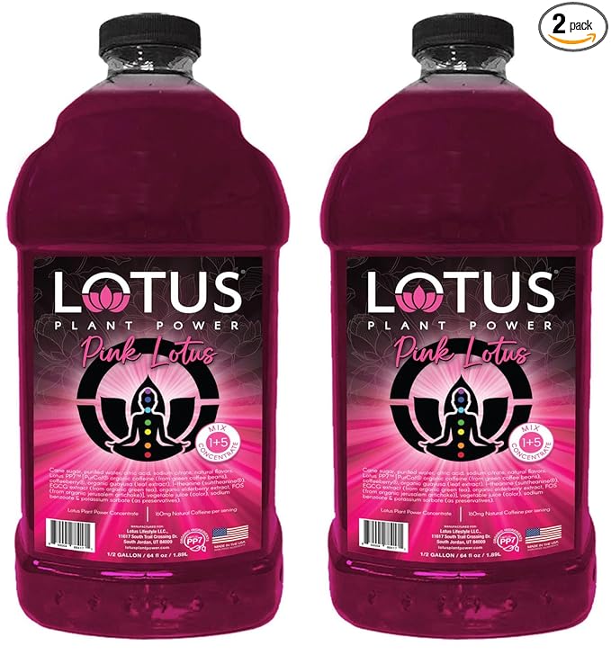Lotus Energy Drink Concentrate 64 fl oz (Pink) Pack of 2