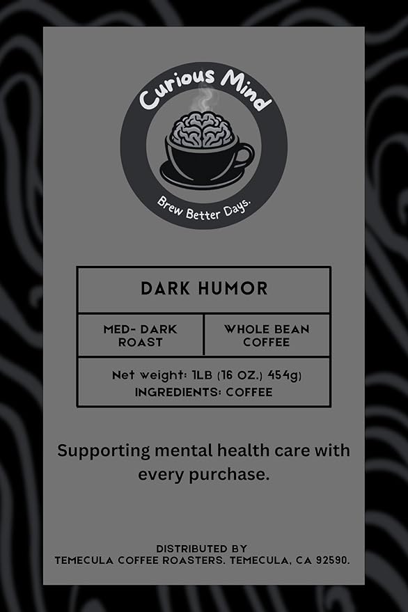Curious Mind Coffee Ground Gourmet Coffee (5 lb Dark Humor) (Premiumblendinspiredbytheartofpsychotherapy Ethicallysourcedmeticulouslyroastedandgroundbeans Richcomplexflavorsineverycup Perfectfordri