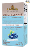 HYLEYS Lakma Super Cleanse Tea with Blueberry - 25 Tea Bags - (6 Pack - 150 Tea Bags Total)
