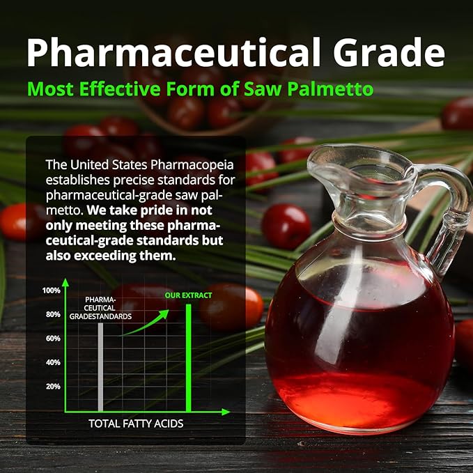Saw Palmetto for Men Prostate Health Supplement Pharmaceutical Grade - Pumpkin Seed Oil - Graminex - Nettle Supports Urinary Function &amp Hair Loss PreventionDHT Blocker 60 softgels