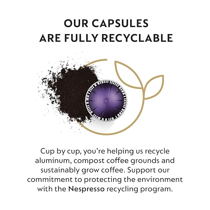 Nespresso Capsules Vertuo Intense Variety Pack Dark Roast Coffee 40-Count Coffee &amp Espresso Pods Brews 7.8oz. and 1.35oz.