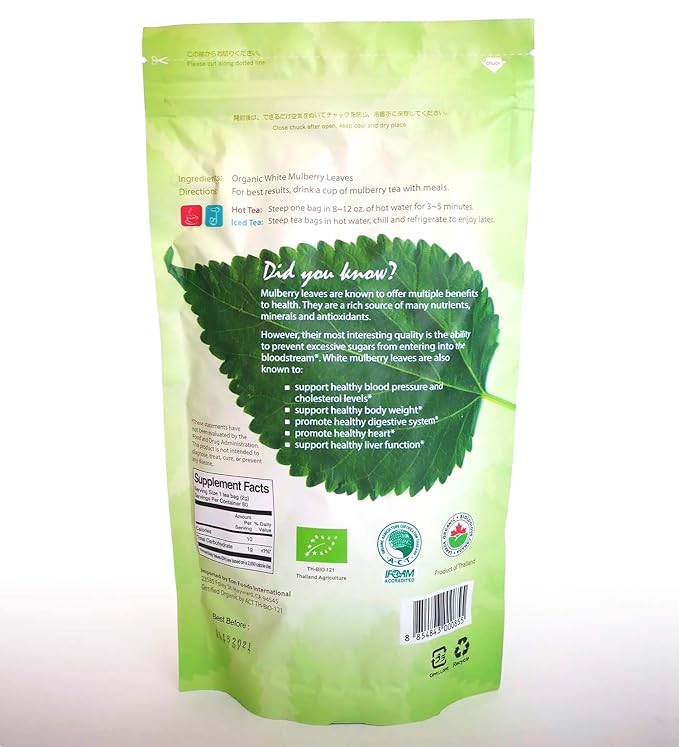 Organic White Mulberry Tea- 80 tea bags