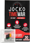 Jocko Fuel TIME WAR - Multivitamin for Men &amp Women. NAD Supplement for Healthy Aging Heart Bone &amp Eye Health. Essential Vitamins and Minerals Supports Stress Relief + Energy Levels - 30 Da