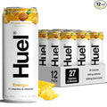 Huel Energy+ | Pineapple &amp Mango Energy Drink | Refreshing Plant-Based Drink with Real Fruit | 200mg of Caffeine and 27 Vitamins &amp Minerals | 35 Calories per 12 FL Oz 12 Pack