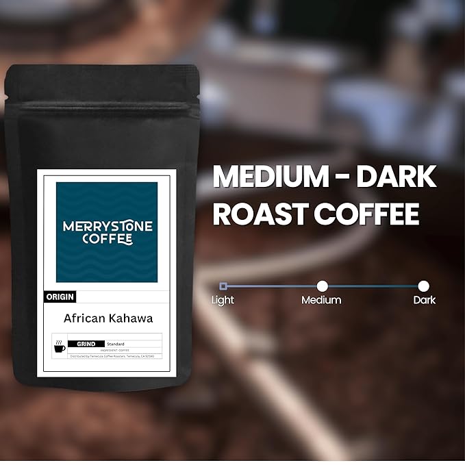 Merrystone African Kahawa Blend Medium-Light Roasted to Order Coffee 1 Lb Standard Grind