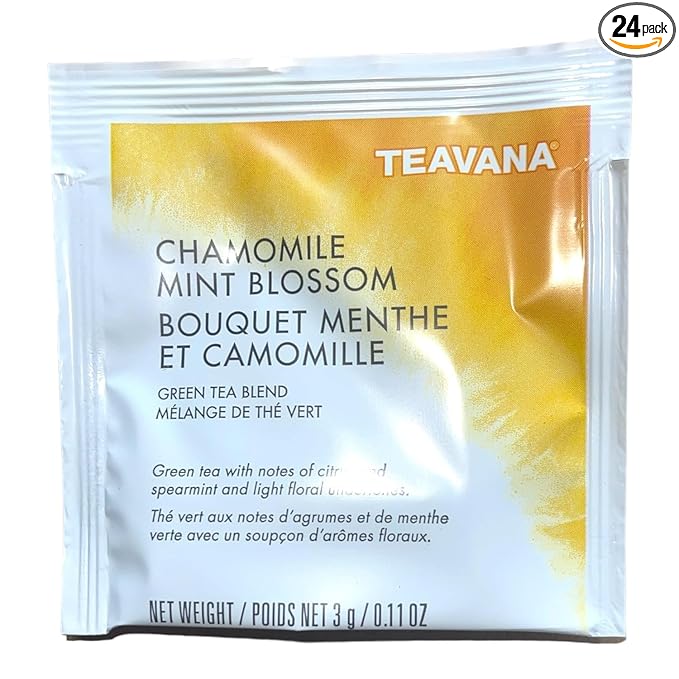 Chamomile Mint Blossom Herbal Tea Sachet 24 count with KK&ampA Collection Box- Perfect for your Tea and Lattes