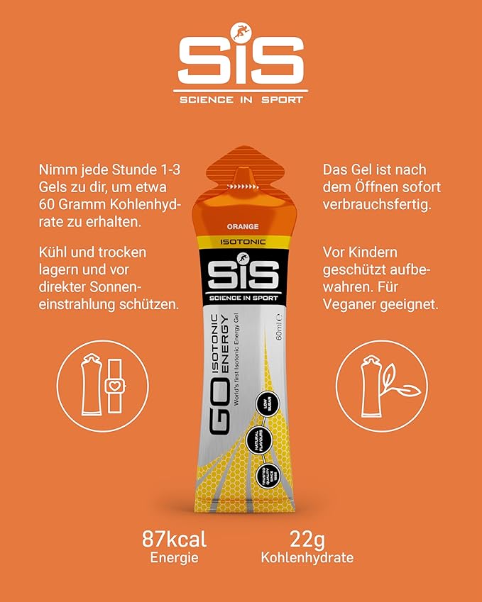 SiS GO Isotonic Energy Gel Sachets (6 Pack) - Orange