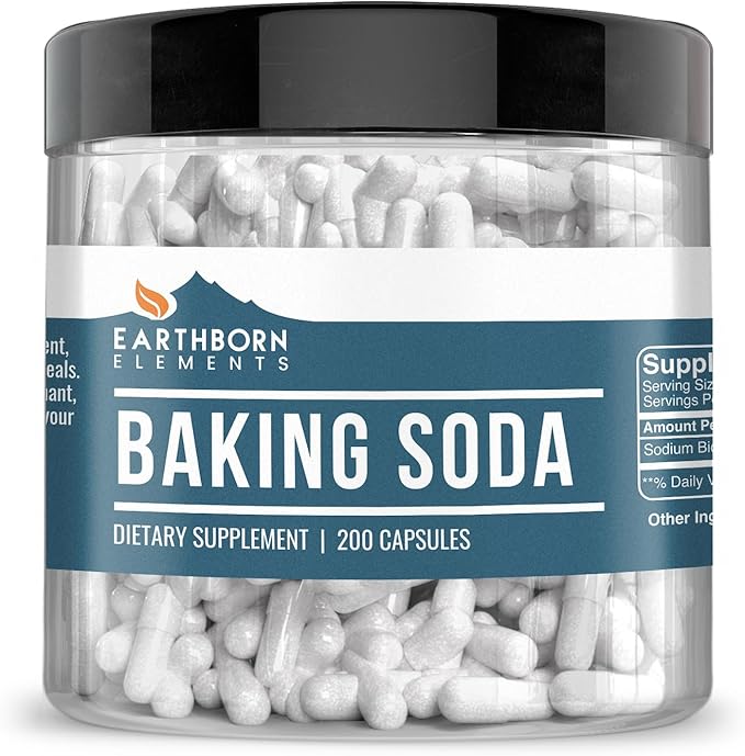 Earthborn Elements Baking Soda Capsules 200 Capsules Sodium Bicarbonate