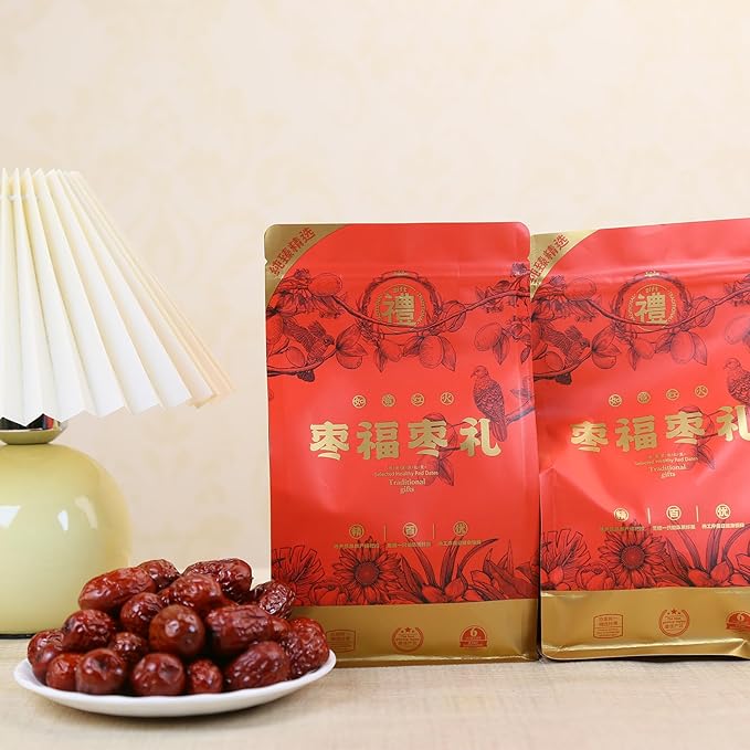 Hee Creek Soft Naturally Sweet Jujube Date Red Dates 21oz/600g Dry Jujube Fruit for Snacks Tea Beverage Cooking Soup Porridge Desert-grown in Western China with Extreme Day-night Temperature Swing