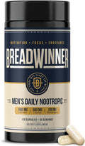 BREADWINNER Supplement - Dopamine &amp Acetylcholine Support - Citicoline L Tyrosine ALCAR Lions Mane L Theanine for Focus &amp Motivation - Cortisol Reducer with Rhodiola Rosea &amp Phosphatid