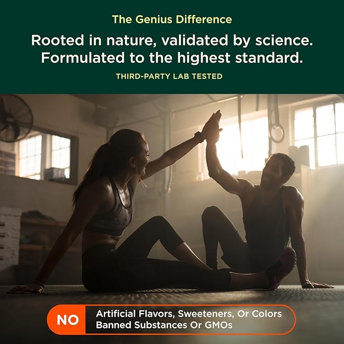 The Genius Brand Genius Consciousness - All-in-One Brain Health Supplement for Clarity - Supports Concentration Creative Thinking Energy &amp Memory - Powered by Nootropics - 15 Servings - Snow Con