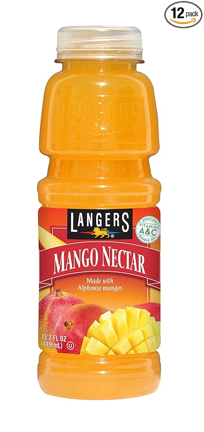 Langers Juice Mango Nectar 15.2 Fl Oz (Pack of 12)