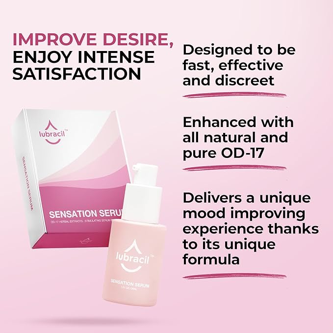 Lubracil Sensation Serum for Women – External Use Only – Moisturizing Formula with Natural Herbal Extracts – Hormone-Free – 30ml (2 Pack)