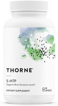 THORNE - 5-HTP - Contains Vitamin B6 - Serotonin Support for Sleep &amp Stress Management* - 5-Hydroxytryptophan Supplement - Third-Party Certified - Gluten Dairy &amp Soy-Free - 90 Capsules
