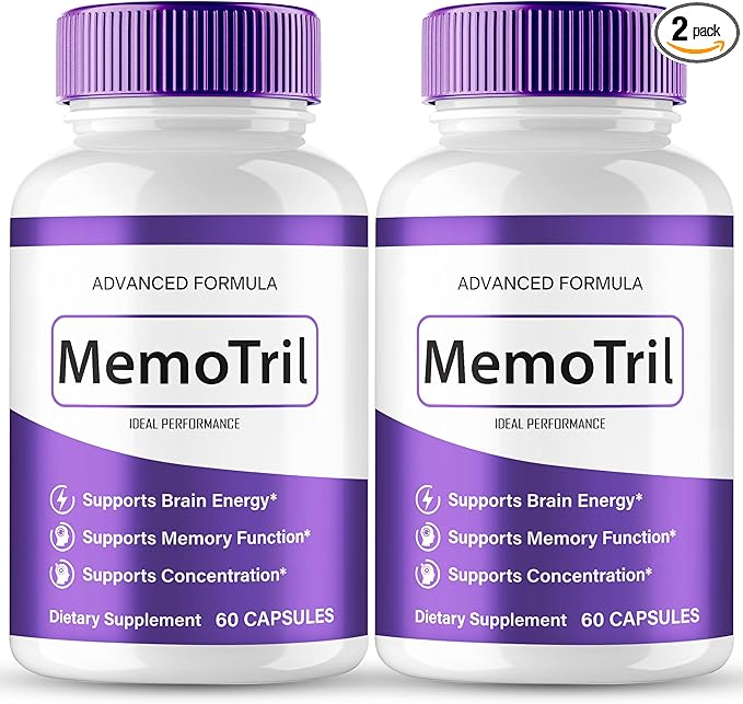 MemoTril Capsulas Memo Tril Memory Capsules Official Supplement for Brain Health Support - Maximum Strength Advanced Formula Nootropic Pills All Natural Memo Tril Capsules Reviews (2 Pack)