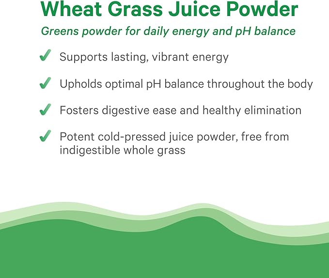 PURE SYNERGY Organic Wheat Grass Juice Powder | Chlorophyll-Rich Green Juice Powder | Raw Organic USA Wheat Grass | for Energy Alkaline Balance and Digestion Support (5.3 oz.)