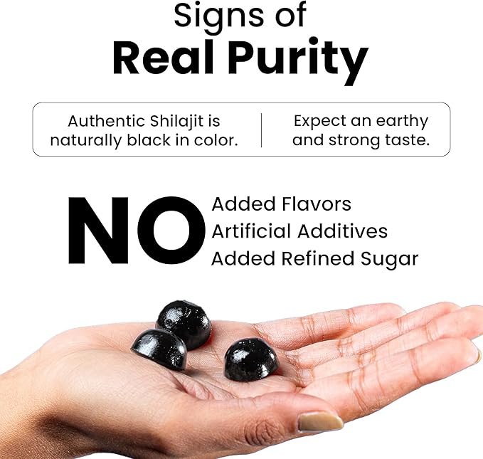 Better Alt Pure Himalayan Shilajit Gummies with 100% Shilajit |High Potency Gold Grade| 60 Gummies for Energy Boost &amp Immune Support 75%+ Fulvic Acid| Travel Friendly - Tamarind Flavor
