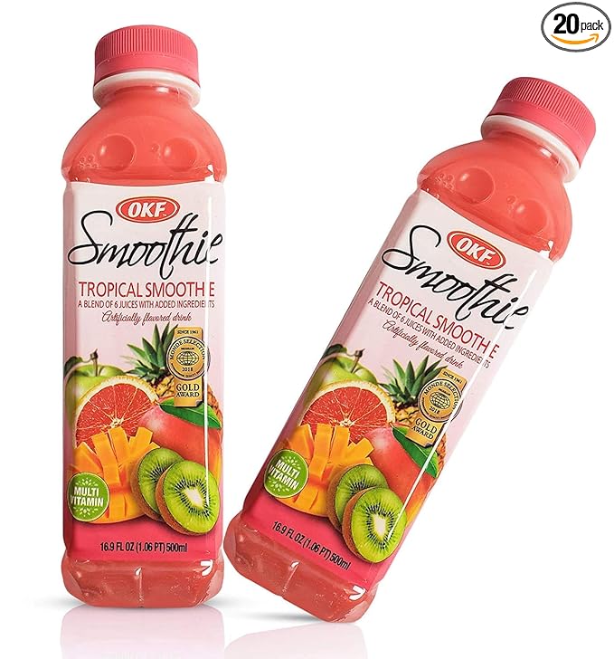 OKF Smoothie Multi Vitamin Premium New Drink 16.9 Fluid Ounce (Tropical Smoothie 20 Pack)