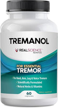 Tremanol Natural Aid Essential Tremor Relief Herbal Supplement for Neurological Support - Includes Vitamin B2 &amp B12 Passionflower &amp Skullcap for Hand Tremor Aids - Made in USA 60 Caps