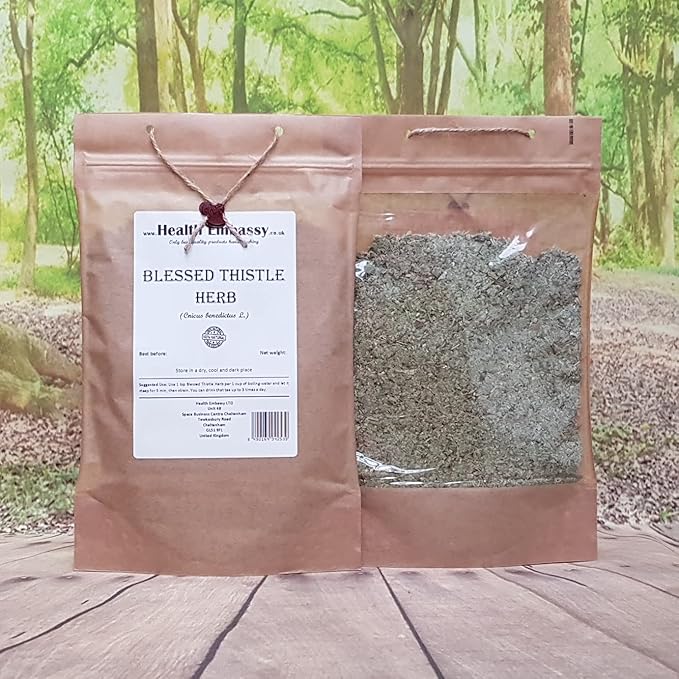 Health Embassy Blessed Thistle Herb | Cnicus Benedictus L | Herbal Tea (100g)