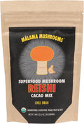 Malama Organic Mushroom Hot Cacao Mix Reishi Mushroom Powder with Fair Trade Cacao for Immune Support &amp Relaxation – Vegan Supplement &amp Superfood Non GMO 3.5 oz (50 Servings)