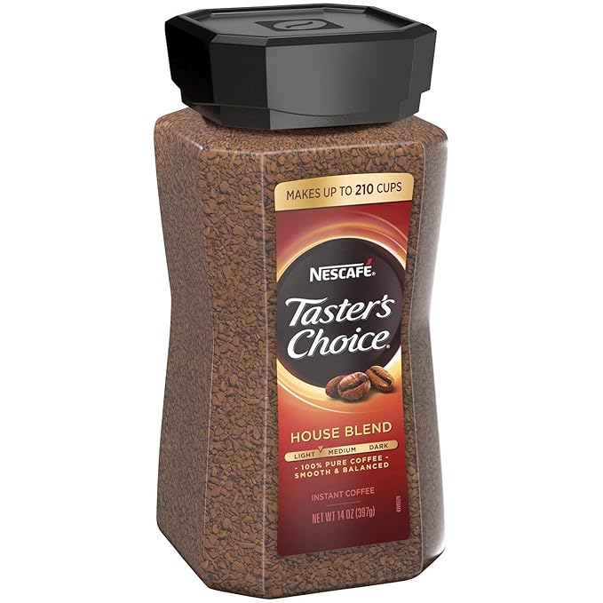 NESCAFE Taster's Choice Instant Coffee House Blend (14 Ounce) (Pack of 2)