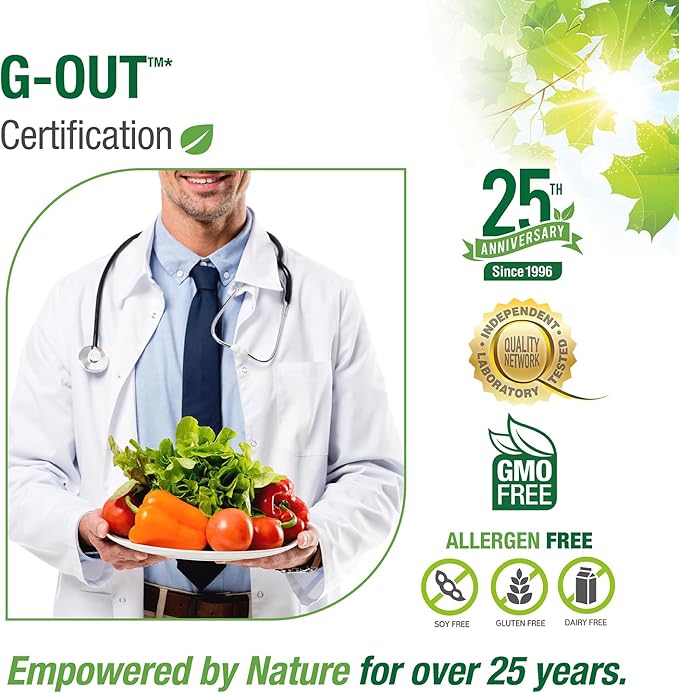 Bell G-Out Uric Acid Cleanse | Recommended for Gout - A Unique Blend of Herbal Extracts That Helps Maintain Uric Acid Levels Within The Normal Range Uric Acid Relief Uric Acid Flush| 60 Capsules