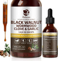 Lukaree Wormwood Black Walnut Clove Cleanse for Humans Tincture – Rapid Gut Detox &amp Digestive Health with Garlic Pumpkin Seeds Soursop Oregano 10:1 Ultra-Concentrated Liposomal Tech 98% Absorptio
