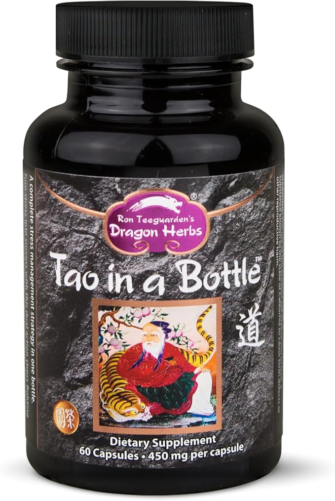 Dragon Herbs - Tao in a Bottle Capsules | Herbal Formula Supplement to Support Stress Mood Focus Adaptability (60 Capsules 450 mg Each)