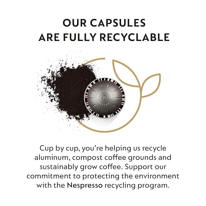 Nespresso Capsules Vertuo Fortado Decaffeinato Gran Lungo 30-Count Coffee Pods Brews 5.0 oz.