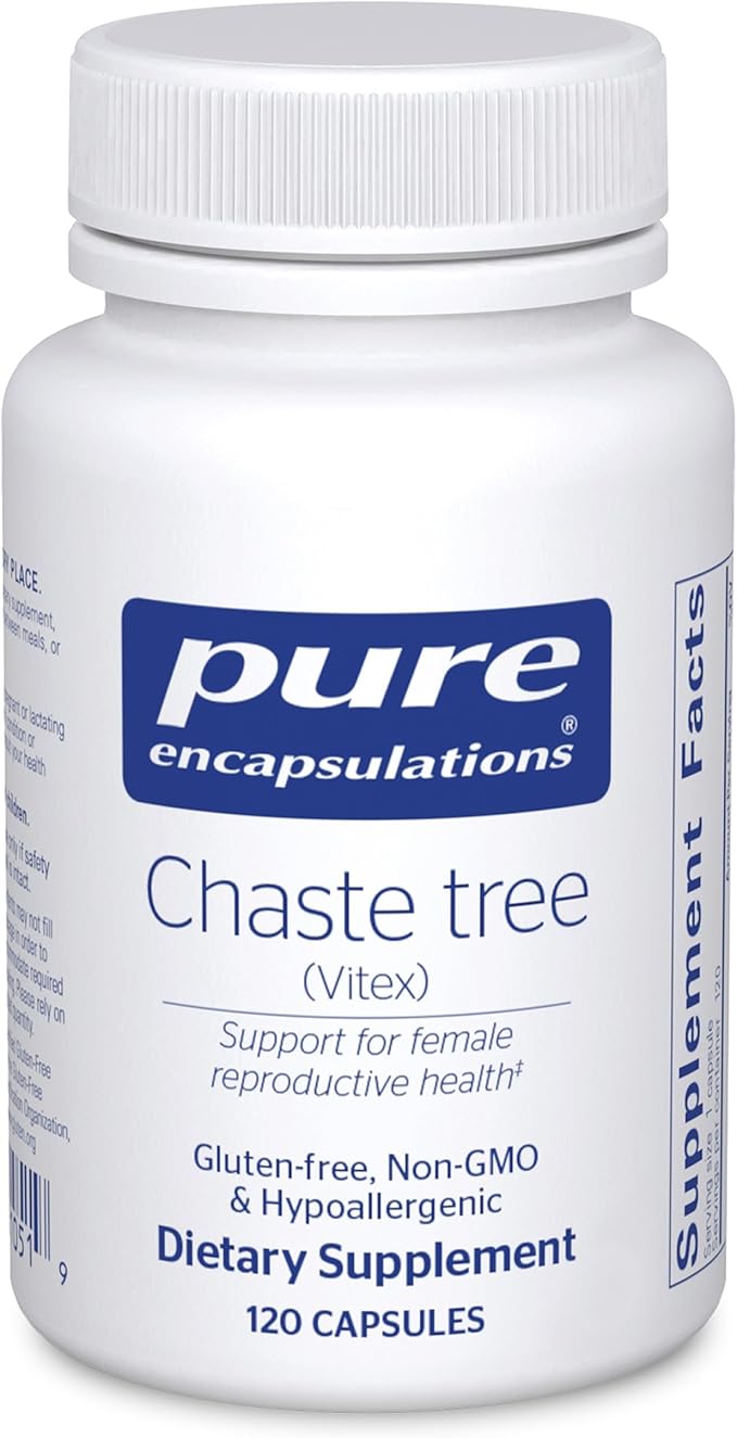 Pure Encapsulations Chaste Tree (Vitex) - Supports Menstrual Cycle Regularity - for Breast Comfort* - Women's Supplement - Hormonal Balance Support - Non-GMO &amp Vegan - 120 Capsules