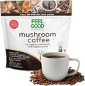 Feelgood Company Mushroom Coffee with 10 Organic Mushrooms and Arabica Coffee 30 Stick Packs Zero Added Sugar Supports Immune Health and Brain Function