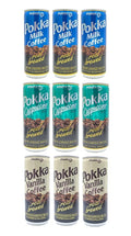 POKKA Coffee 9-Pack Set - Milk Coffee Vanilla Coffee Cappuccino 8.1 Fl Oz (240ml) Each (Milk-Vanilla-Cappuccino (3 Each))